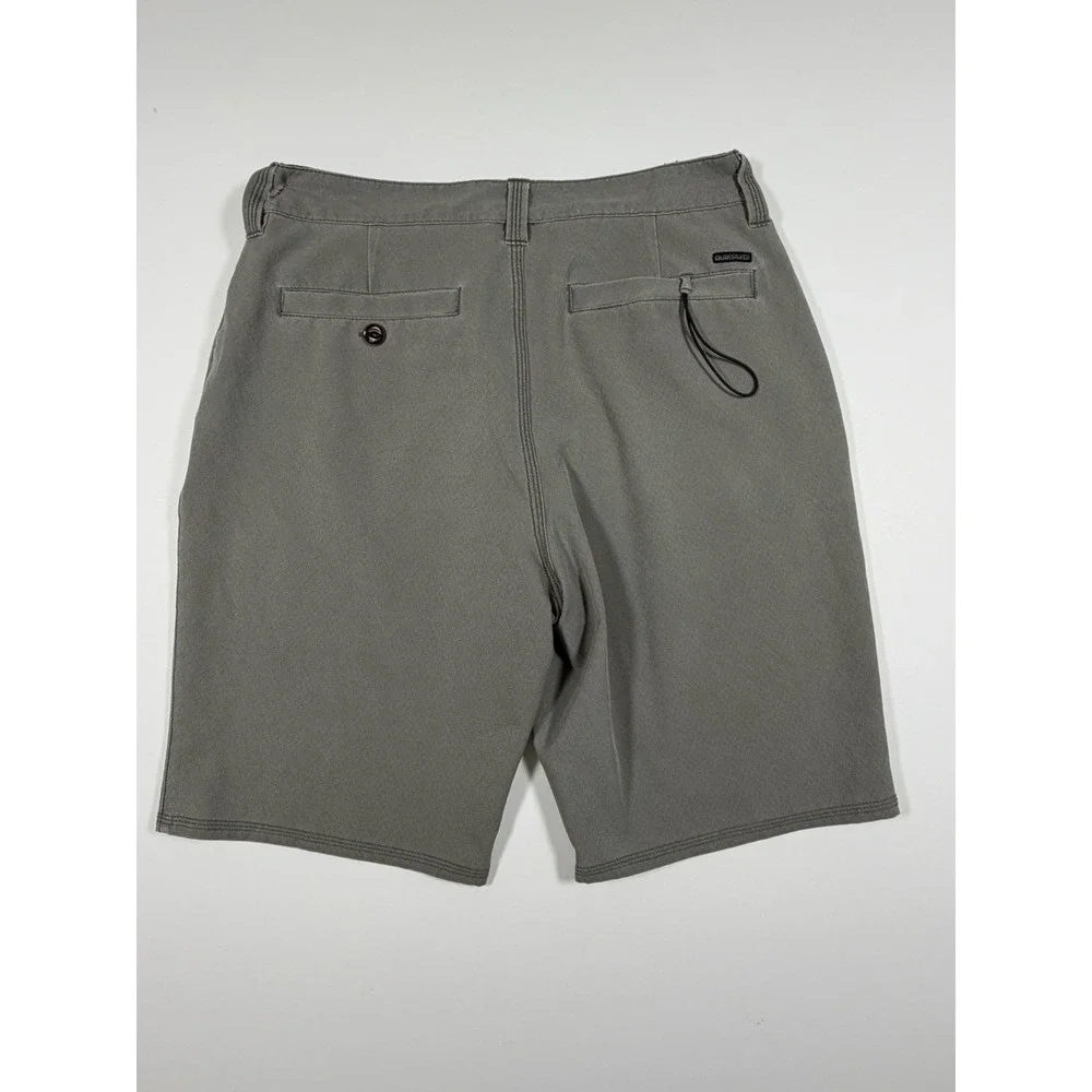 Quiksilver Amphibian Shorts Mens 30 Gray 4-Way Stretch Hybrid Boardshorts